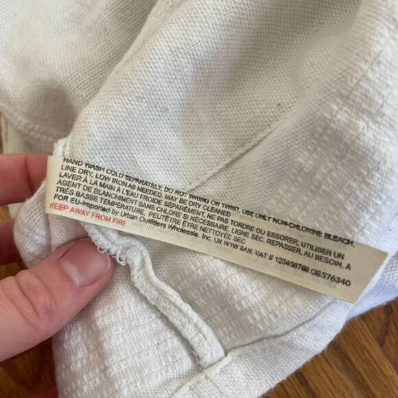 FREE PEOPLE Keep It Simple Mini Dress White Button Low Back Cotton Linen Summer - Picture 12 of 16